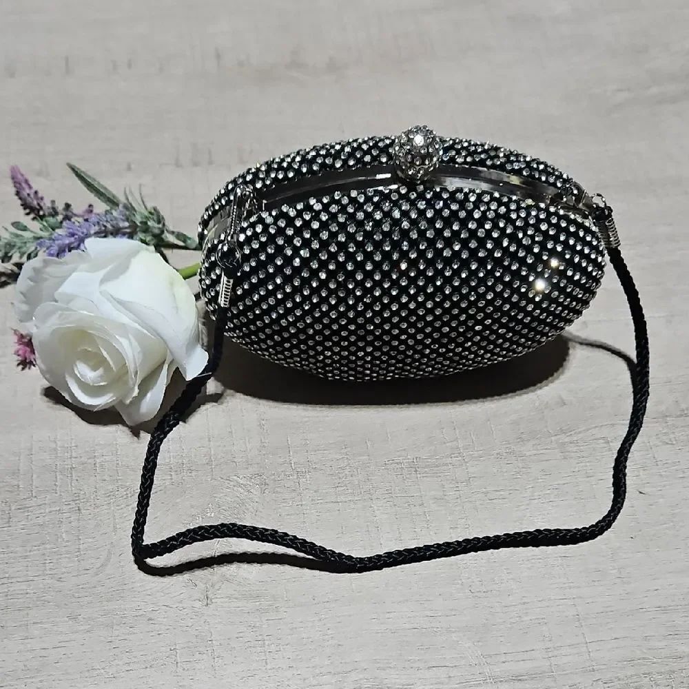 Elegant Black and Silver Clutch/Hand Bag